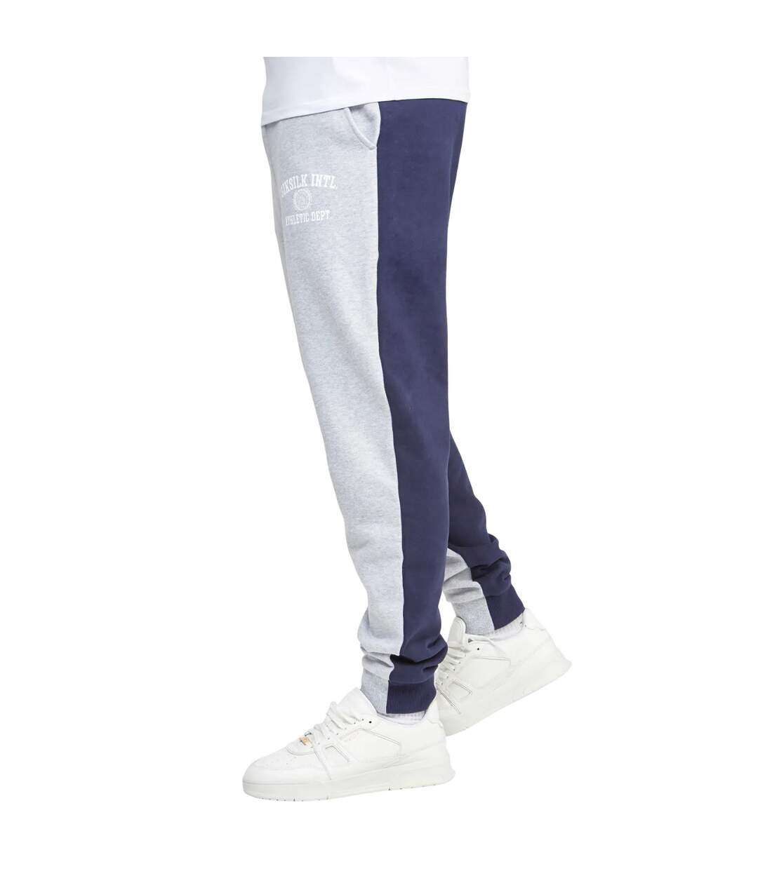 Unisex Adult Contrast Jogging Bottoms Grey SikSilk-3