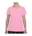 T-shirt À Manches Courtes Coupe Féminine Femme Rose Clair Gildan-1