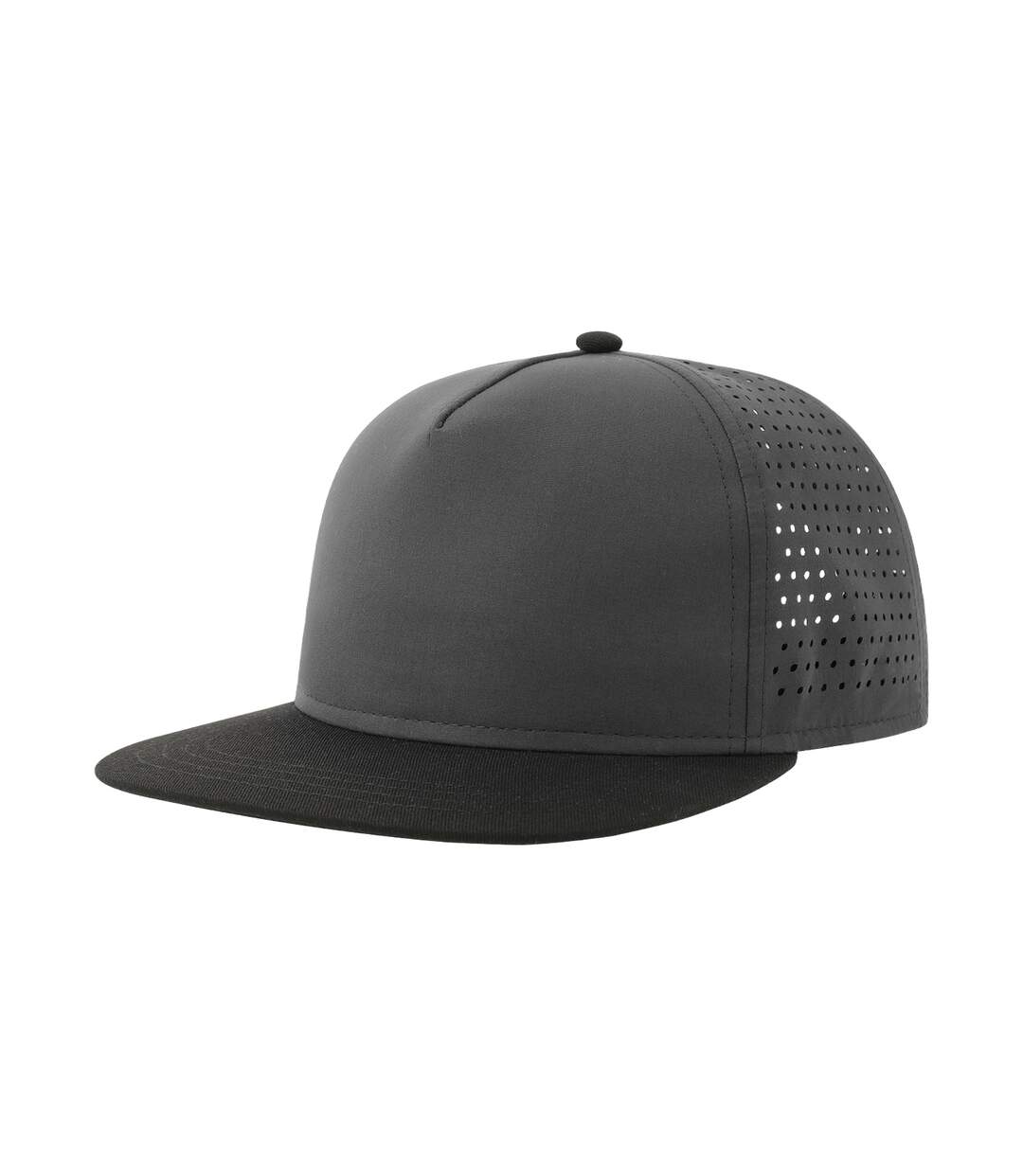 Casquette De Baseball Bank Five Gris Foncé Noir Atlantis Headwear-1