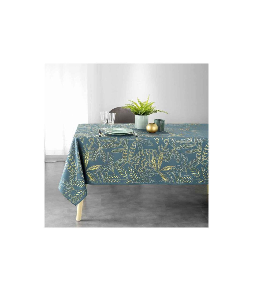 Nappe Imprimée Déco Belflor 150x240cm Émeraude-3