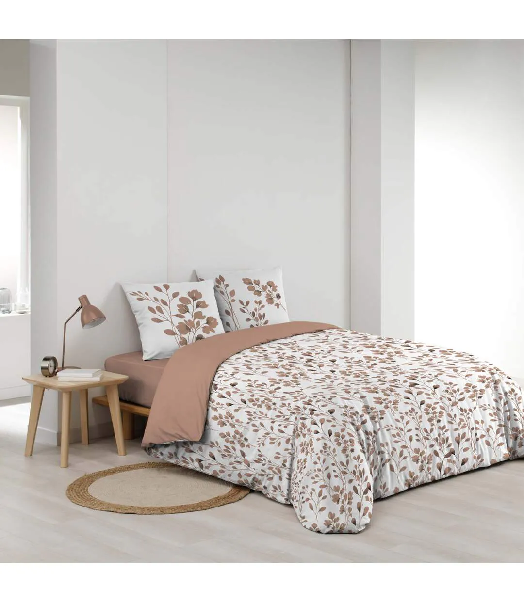 Parure de Lit 3 Pièces Maiwen 200x200cm Mocha-2