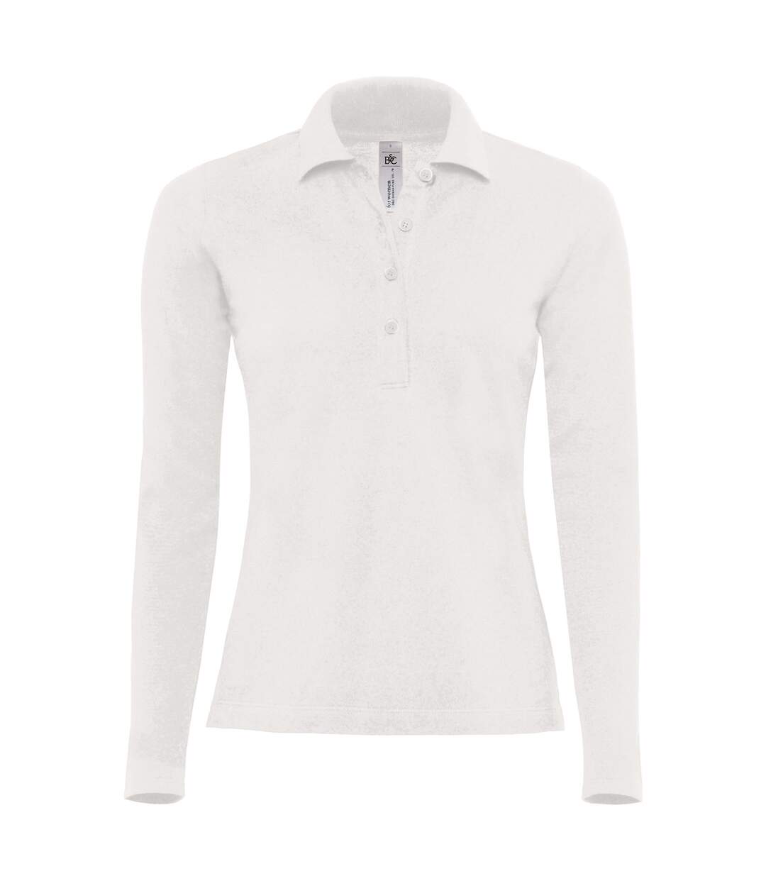 Polo femme manches longues - PW456 - blanc-2