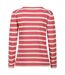 Womens/ladies Federica Stripe Long-sleeved T-shirt Mineral Red Light Vanilla Regatta-3