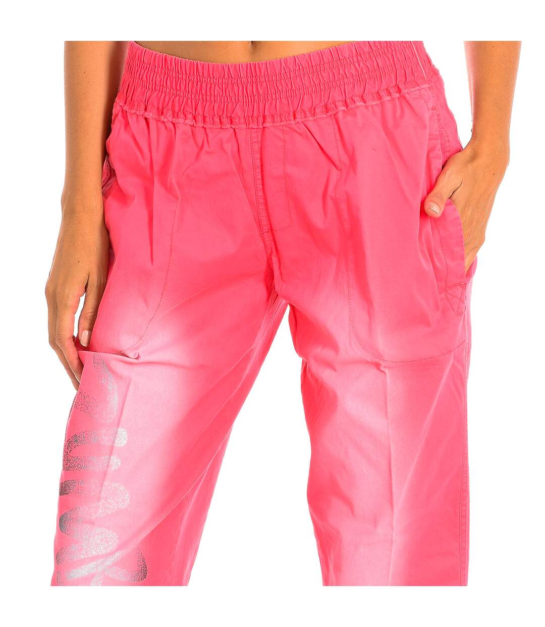 Long Sports Pants with elastic hems Z1B00138 woman-2