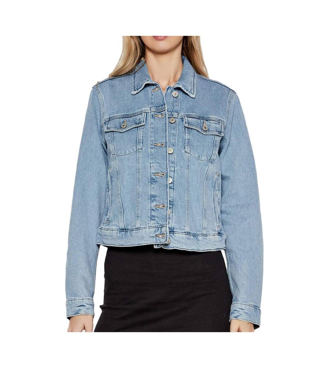 Veste en jean bleu femme tommy jeans classic trucker - s-1