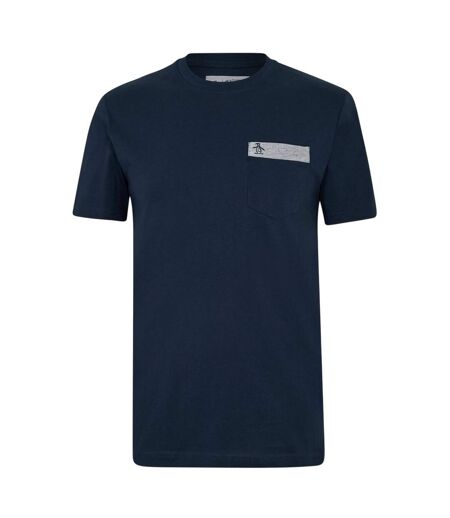 Mens Logo Chest Pocket T-shirt Yale Blue Original Penguin