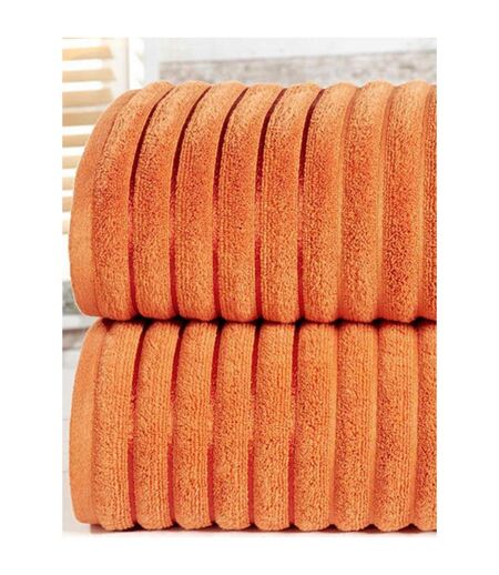 Bedding & Beyond Bale Ribbed Towel (Pack of 2) (Spice) (One Size)