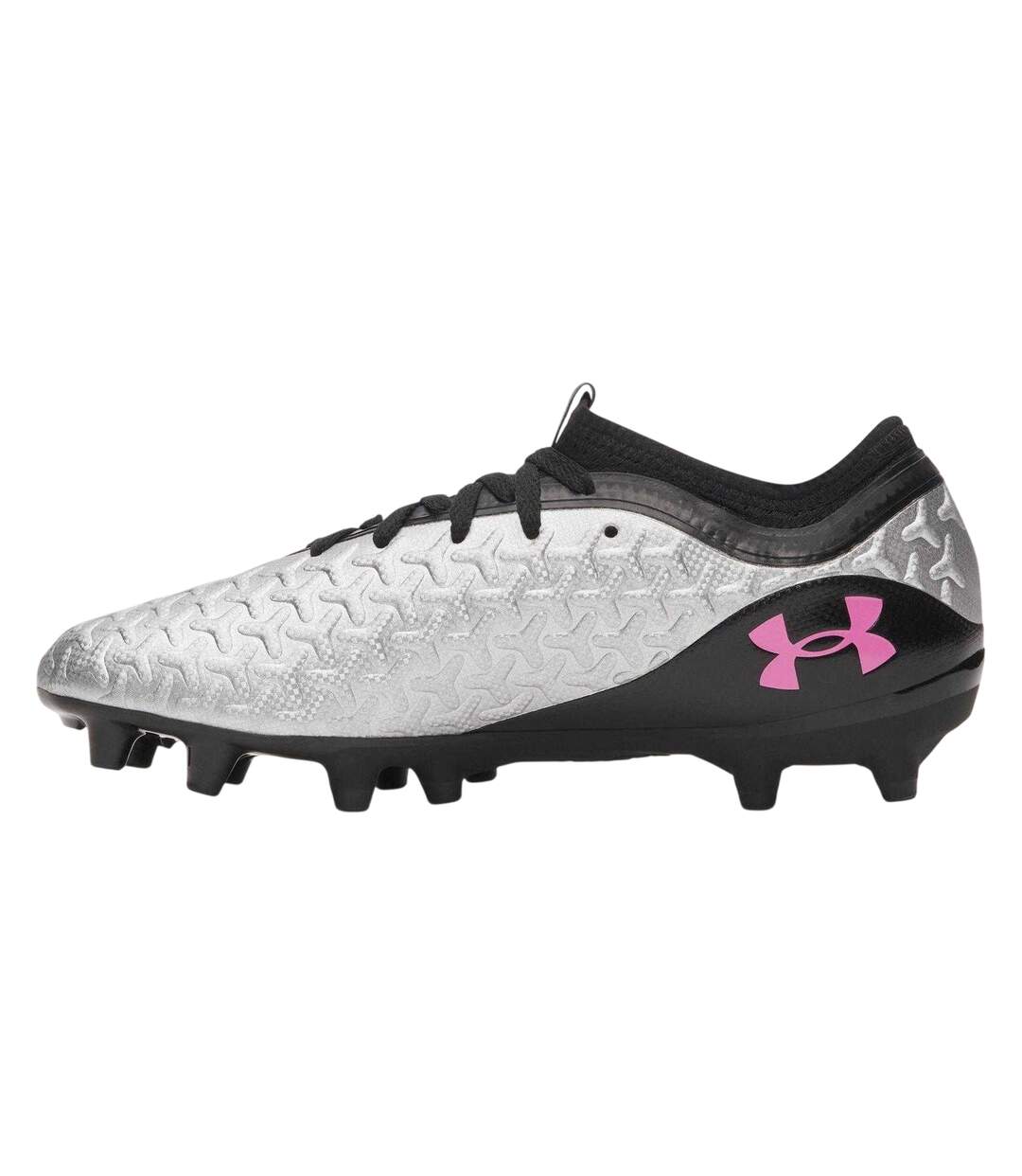 Womens/ladies Magnetico Firm Ground Football Boots Silver Black Under Armour-2