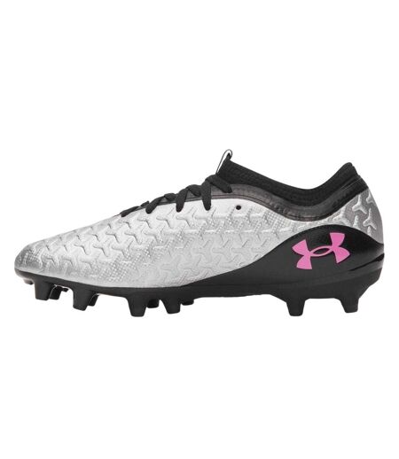 Womens/ladies Magnetico Firm Ground Football Boots Silver Black Under Armour