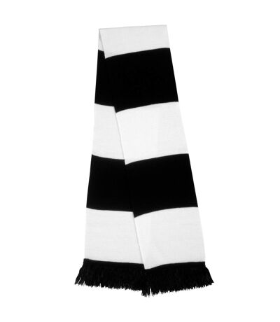 Result Mens Heavy Knit Thermal Winter Scarf (White/Black) (One Size)