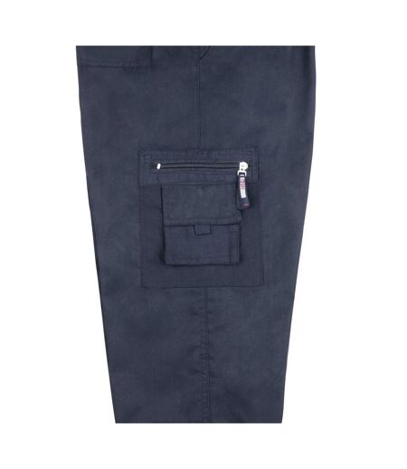 Mens Multi Pocket Cargo Trousers Navy Krisp