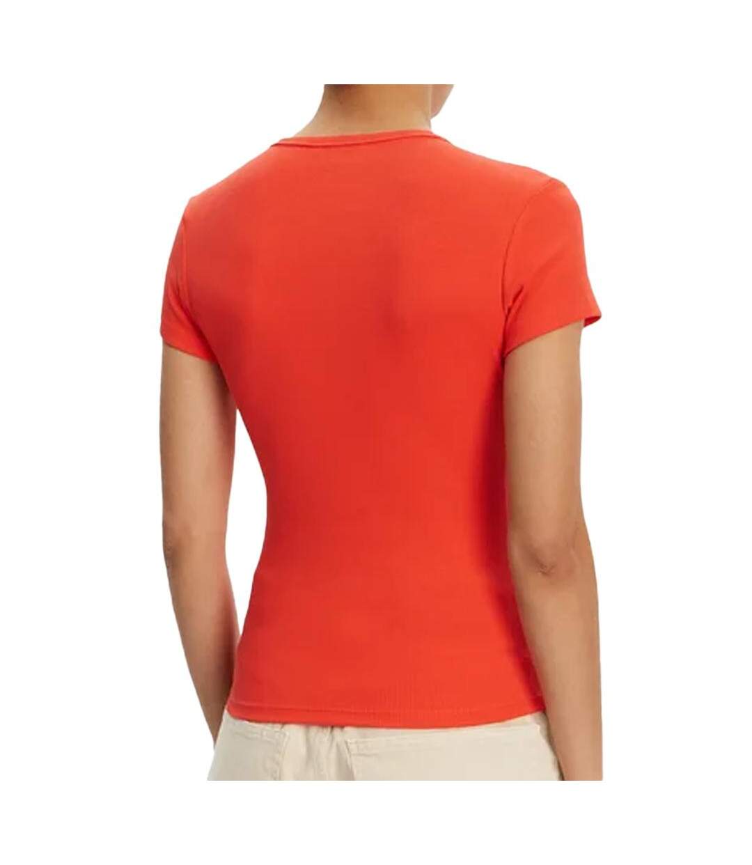 T-Shirt orange femme tommy hilfiger dw0dw17383 - l-2