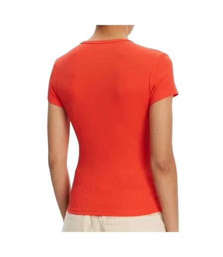 T-Shirt orange femme tommy hilfiger dw0dw17383 - l