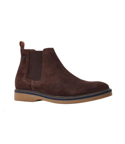 Mens hooper suede chelsea boots dark brown Base London