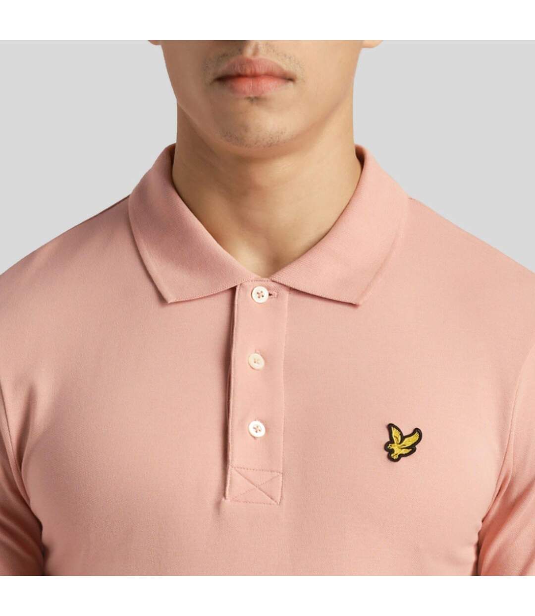 Polo Uni Homme Rose Pâle Lyle & Scott-4