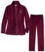 Women’s Red Velour Lounge Set with Rhinestone Details