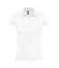 Womens/ladies Prescott Jersey Polo Shirt White SOLS-1