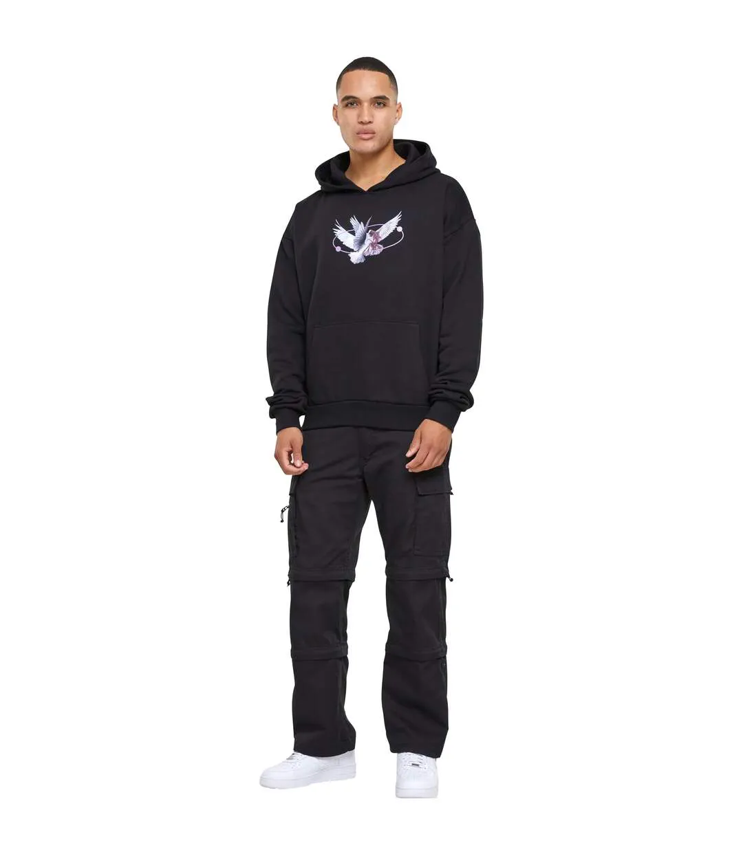 Sweat À Capuche Upscale Vive La Liberte Homme Noir Mister Tee-1