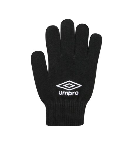 Knitted Gloves One Size Black Umbro