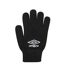 Knitted Gloves One Size Black Umbro-1