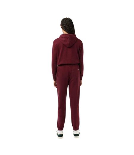 Womens/ladies Loungewear Fleece Relaxed Fit Joggers Zinfandel Lacoste