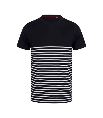 T-shirt breton adulte bleu marine / blanc Front Row