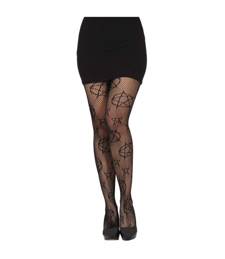 Womens/ladies Spider Web Fishnet Tights Black Fiestas Guirca