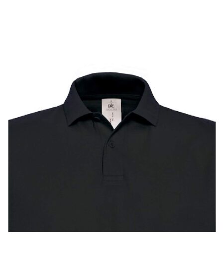 B&C ID.001 Unisex Adults Short Sleeve Polo Shirt (Black)