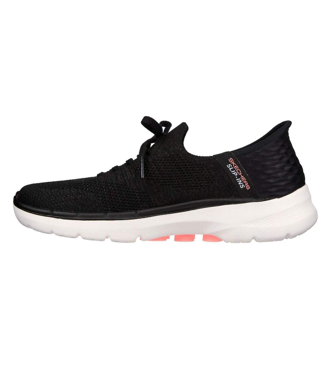 Baskets Go Walk Femme Noir Rose Vif Skechers-2