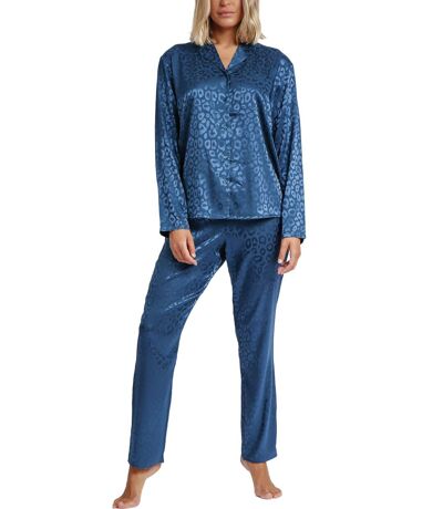 Pyjama tenue d'intérieur pantalon chemise Satin Leopard Admas