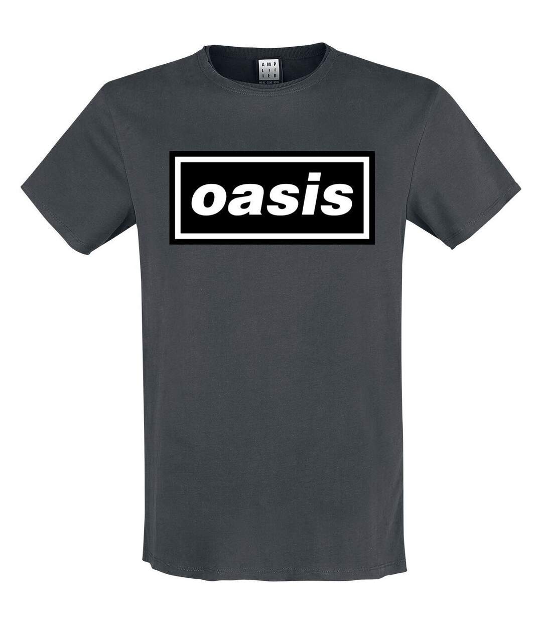 Mens Logo Oasis T-shirt Charcoal Amplified-1