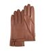 Isotoner Gants femme cuir d'agneau avec nœud plat - doublés soie-1