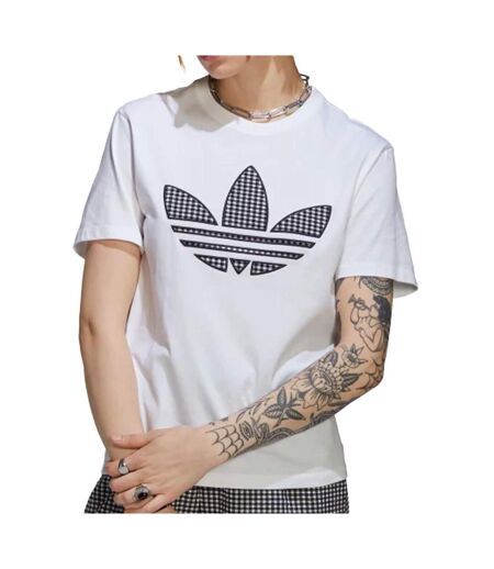 T-shirt Blanc Femme Adidas Trefoil - 36