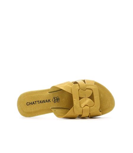 Claquettes jaune femme chattawak pace
