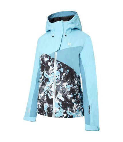 Dare 2B Womens/Ladies Determined Printed Insulated Waterproof Ski Jacket (River Blue/Capri) - UTRG8498