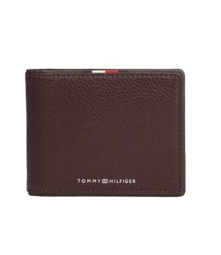 Portefeuille marron homme tommy hilfiger am0am13739