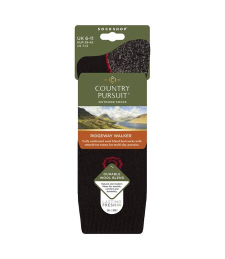 Mens Wool Blend Cushioned Walker Socks for Hiking & Outdoor Comfort