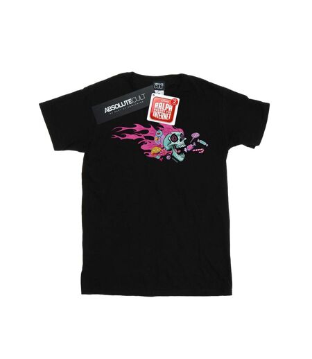 Disney Femmes/Les femmes Wreck It Ralph Candy Skull Cotton Boyfriend T-Shirt (Noir) - UTBI51654