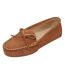 Eastern Counties Leather Womens/Ladies Suede Moccasins (Chestnut) - UTEL161