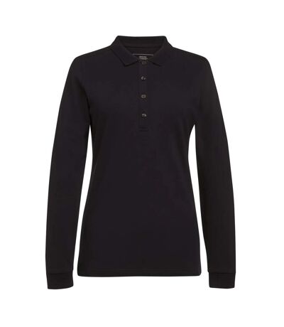 Brook Taverner Womens/Ladies Anna Long-Sleeved Polo Shirt (Black) - UTPC5849