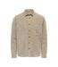Surchemise en velours côtelé beige homme only & sons corduroy-1