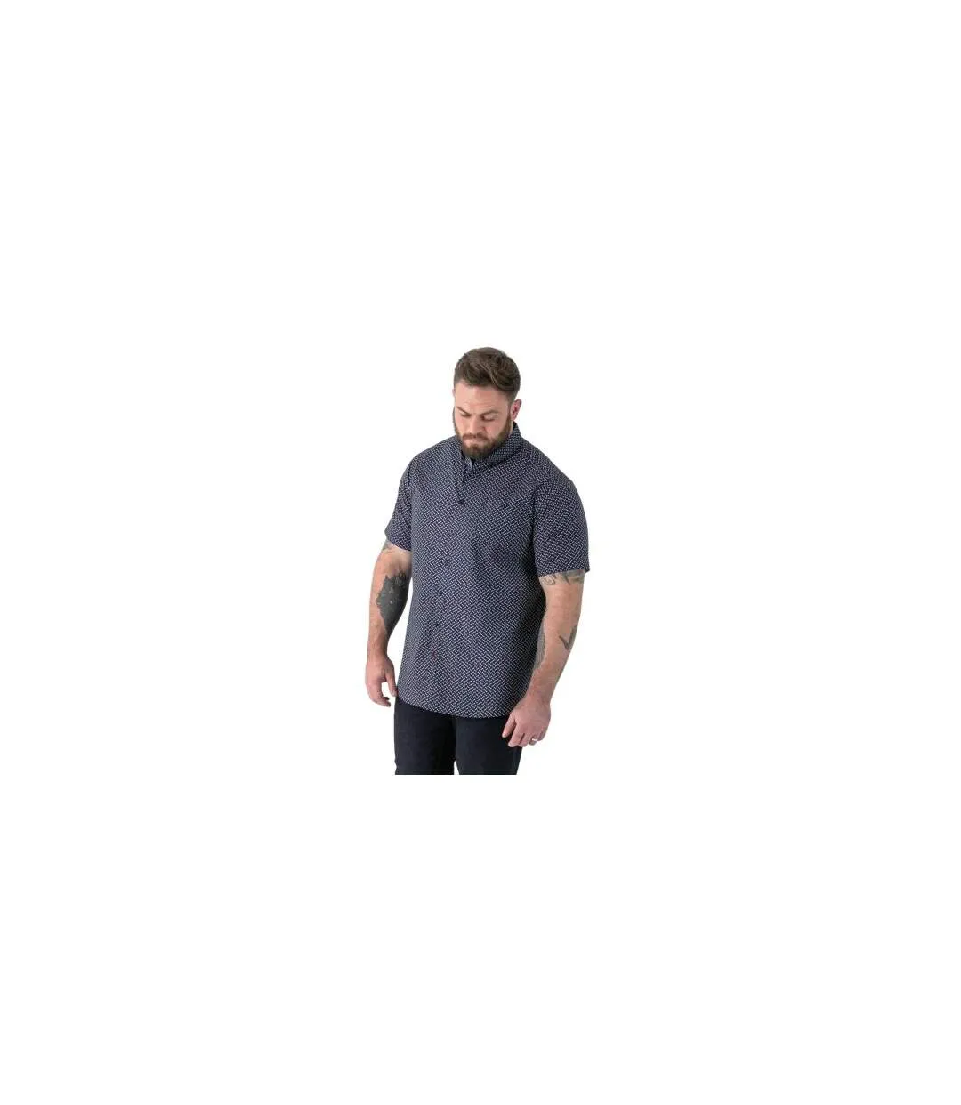 Chemise Manches Courtes Motif/style Icône Melrose Homme Bleu Marine Duke-1