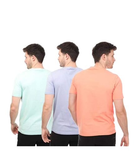 Pack Of 3  Mens Sanderson T-shirt  Orange Sky Blue Purple Nicce