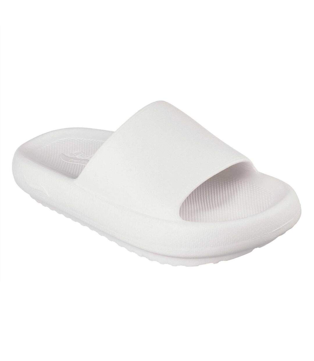 Claquettes Motif/style 1 Seule Sangle Femme Blanc Skechers-1