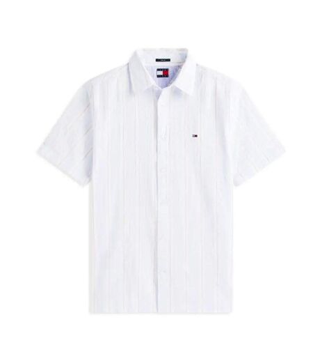 Chemise bleu clair/beige homme tommy hilfiger tjm reg