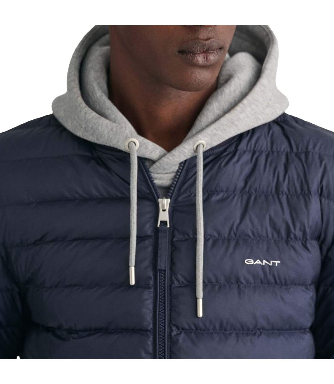 Mens Light Padded Bomber Jacket Blue Gant-4