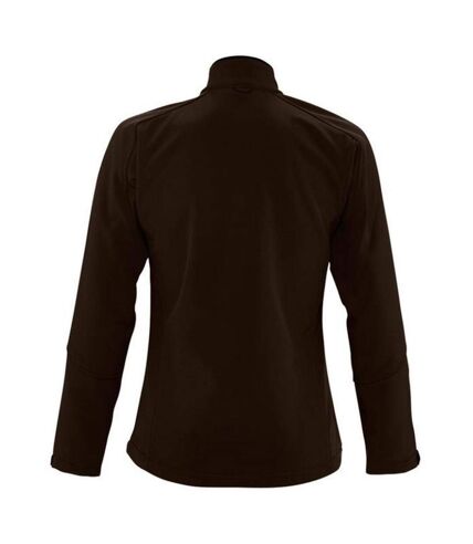 SOLS Womens/Ladies Roxy Soft Shell Jacket (Breathable, Windproof And Water Resistant) (Dark Chocolate)