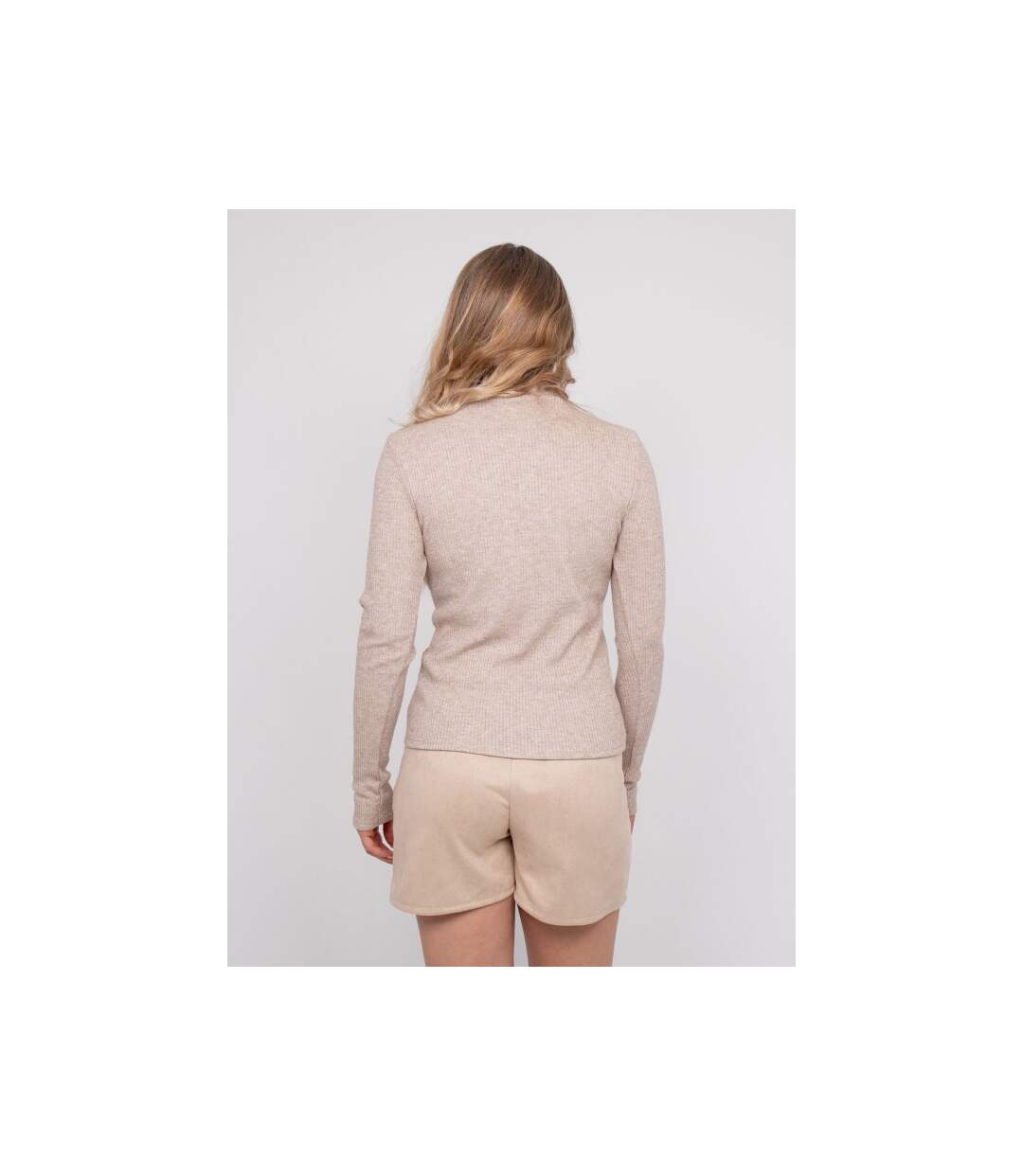 Sous-pull côtelé col montant fils brillants FODYA - Dona X Lisa-2