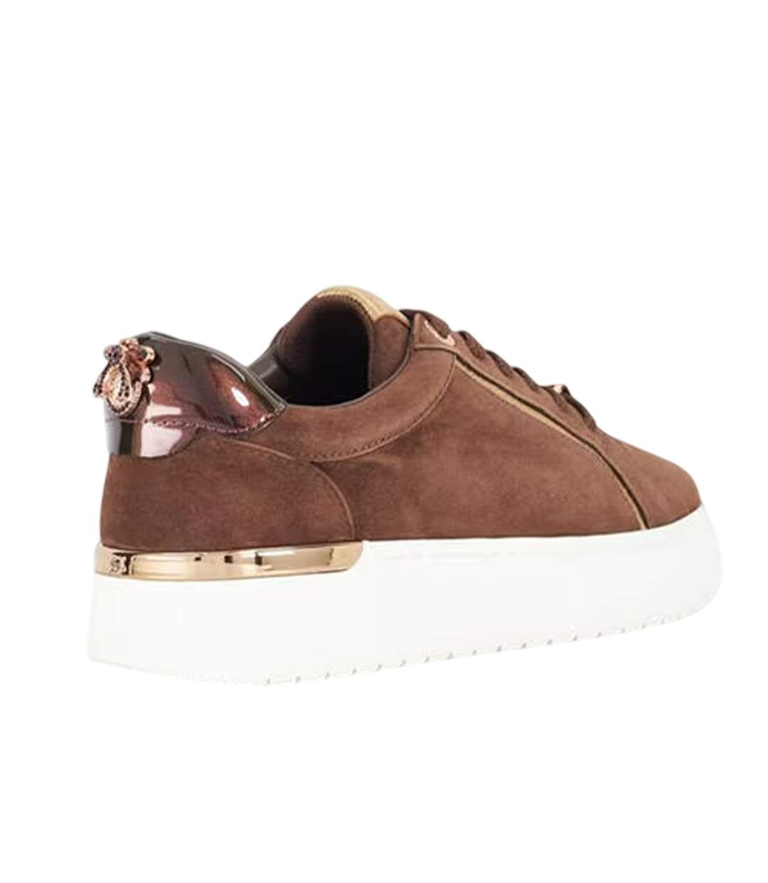 Womens/ladies Emmelino Suede Trainers Brown Dune London-2