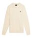 Mens Embroidered Logo Crew Neck Long-sleeved Sweater Top Beige Marl Lyle & Scott-2